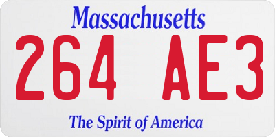 MA license plate 264AE3