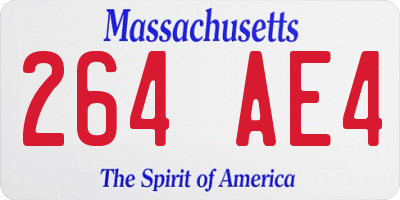 MA license plate 264AE4