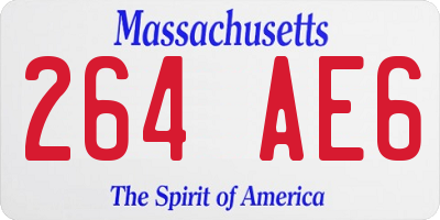 MA license plate 264AE6