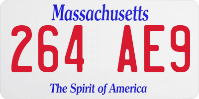 MA license plate 264AE9