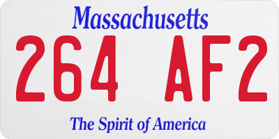 MA license plate 264AF2