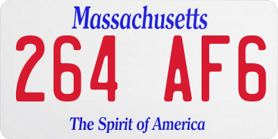 MA license plate 264AF6