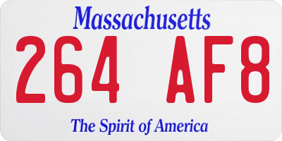 MA license plate 264AF8