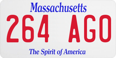 MA license plate 264AG0