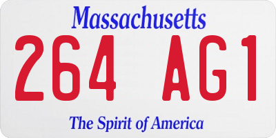 MA license plate 264AG1