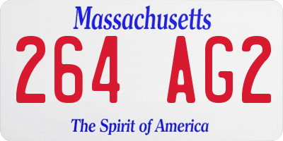 MA license plate 264AG2