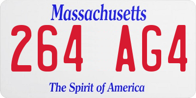 MA license plate 264AG4