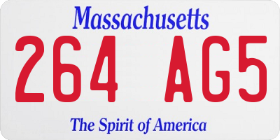MA license plate 264AG5