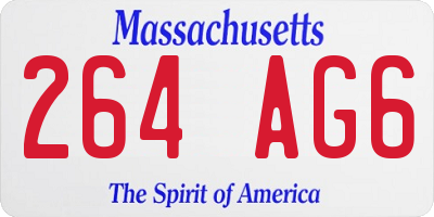MA license plate 264AG6