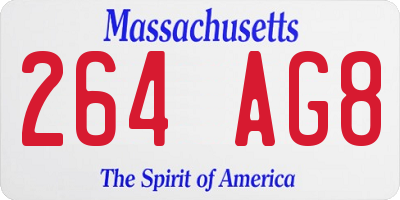 MA license plate 264AG8