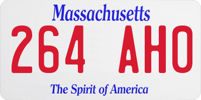 MA license plate 264AH0