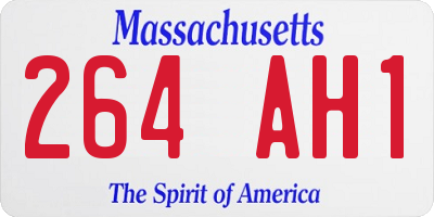 MA license plate 264AH1