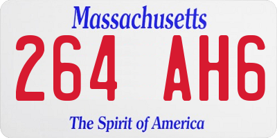 MA license plate 264AH6