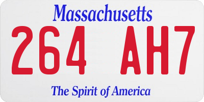 MA license plate 264AH7