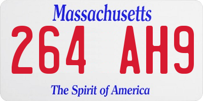 MA license plate 264AH9