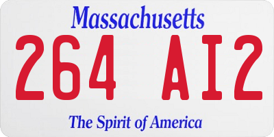 MA license plate 264AI2