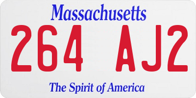 MA license plate 264AJ2