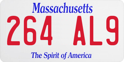 MA license plate 264AL9