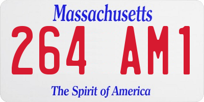MA license plate 264AM1