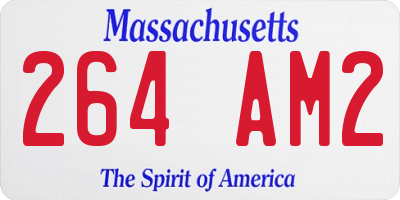 MA license plate 264AM2