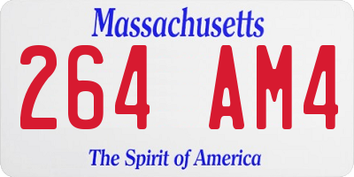 MA license plate 264AM4