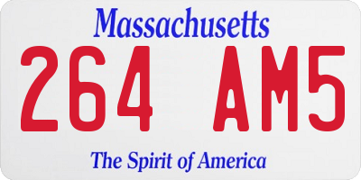MA license plate 264AM5