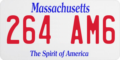 MA license plate 264AM6