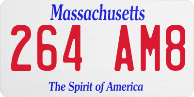 MA license plate 264AM8