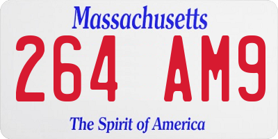 MA license plate 264AM9