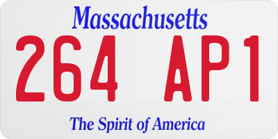 MA license plate 264AP1