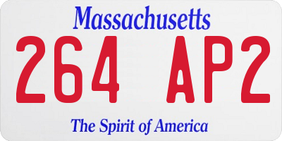 MA license plate 264AP2