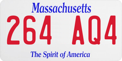 MA license plate 264AQ4