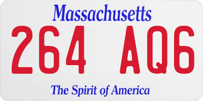 MA license plate 264AQ6