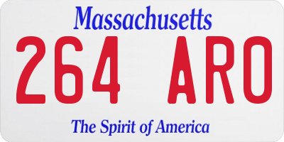 MA license plate 264AR0