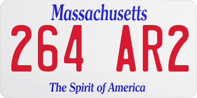 MA license plate 264AR2