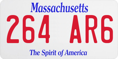 MA license plate 264AR6