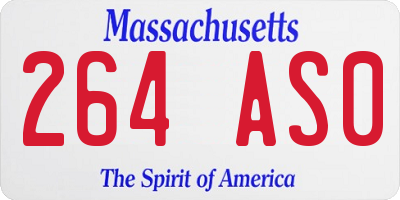 MA license plate 264AS0