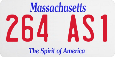 MA license plate 264AS1