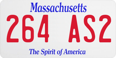 MA license plate 264AS2