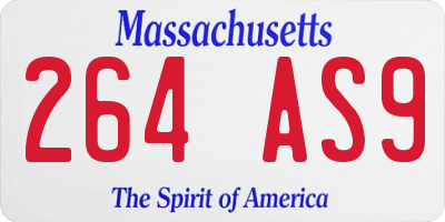 MA license plate 264AS9
