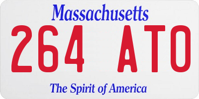 MA license plate 264AT0