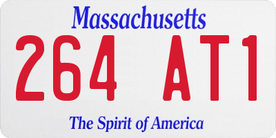 MA license plate 264AT1
