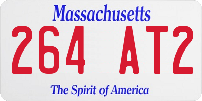 MA license plate 264AT2