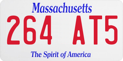 MA license plate 264AT5