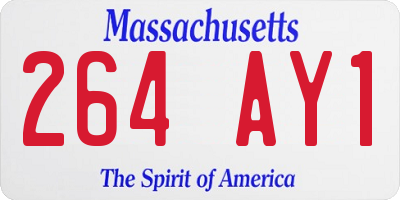 MA license plate 264AY1