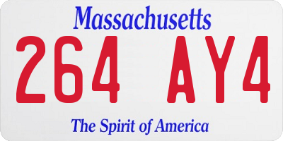 MA license plate 264AY4