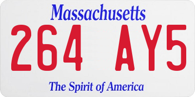 MA license plate 264AY5
