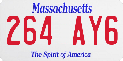 MA license plate 264AY6