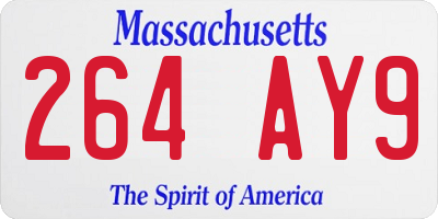 MA license plate 264AY9