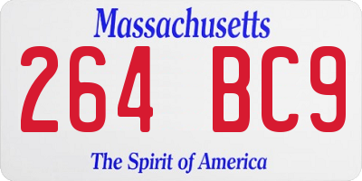 MA license plate 264BC9